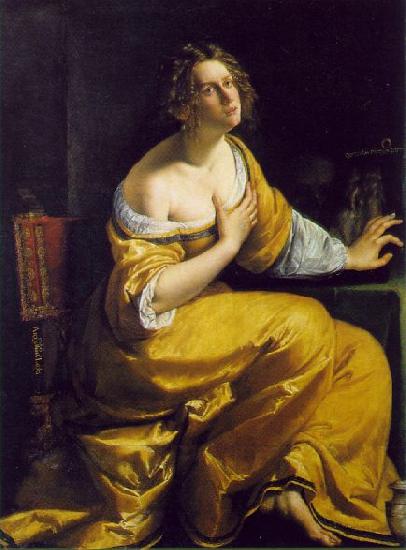 GENTILESCHI, Artemisia Mary Magdalen df oil painting picture